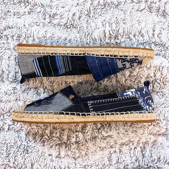 Lauren Ralph Lauren Cameryn Patch Espadrilles Flats Size 10 - Picture 6 of 8